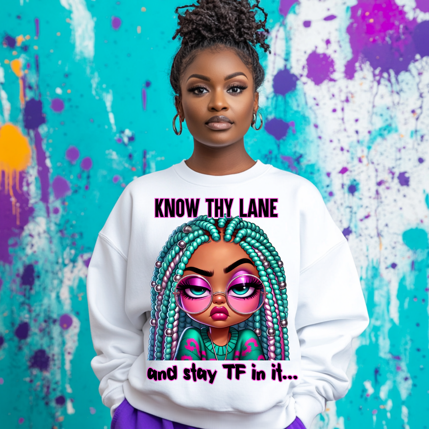 Bold & Snarky 'Know Thy Lane' Sweatshirt – Perfect for Statement-Making Style