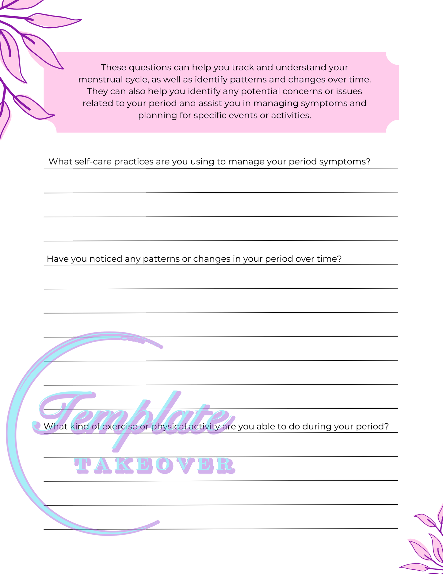 Ultimate Period Tracker | Period Tracker Template | Period Journal Printable | Period Calendar 2024 | Fertility Tracker Template