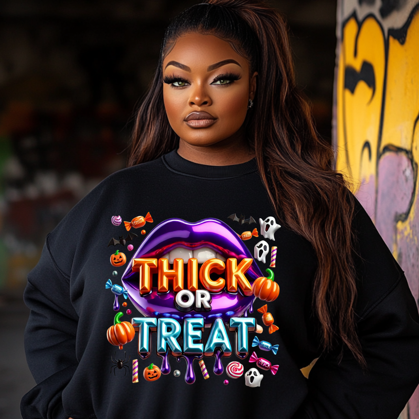 "Thick or Treat" 3D Text Art PNG File-FIVE design bundle!