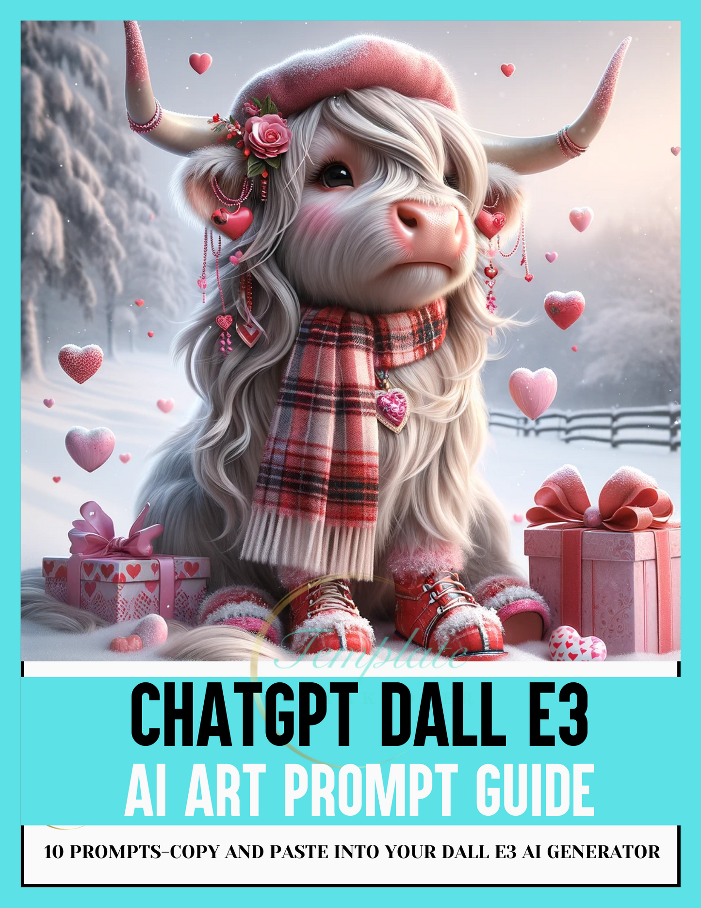 Enchanted Valentine's Day Highland Cow Prompt Guide!