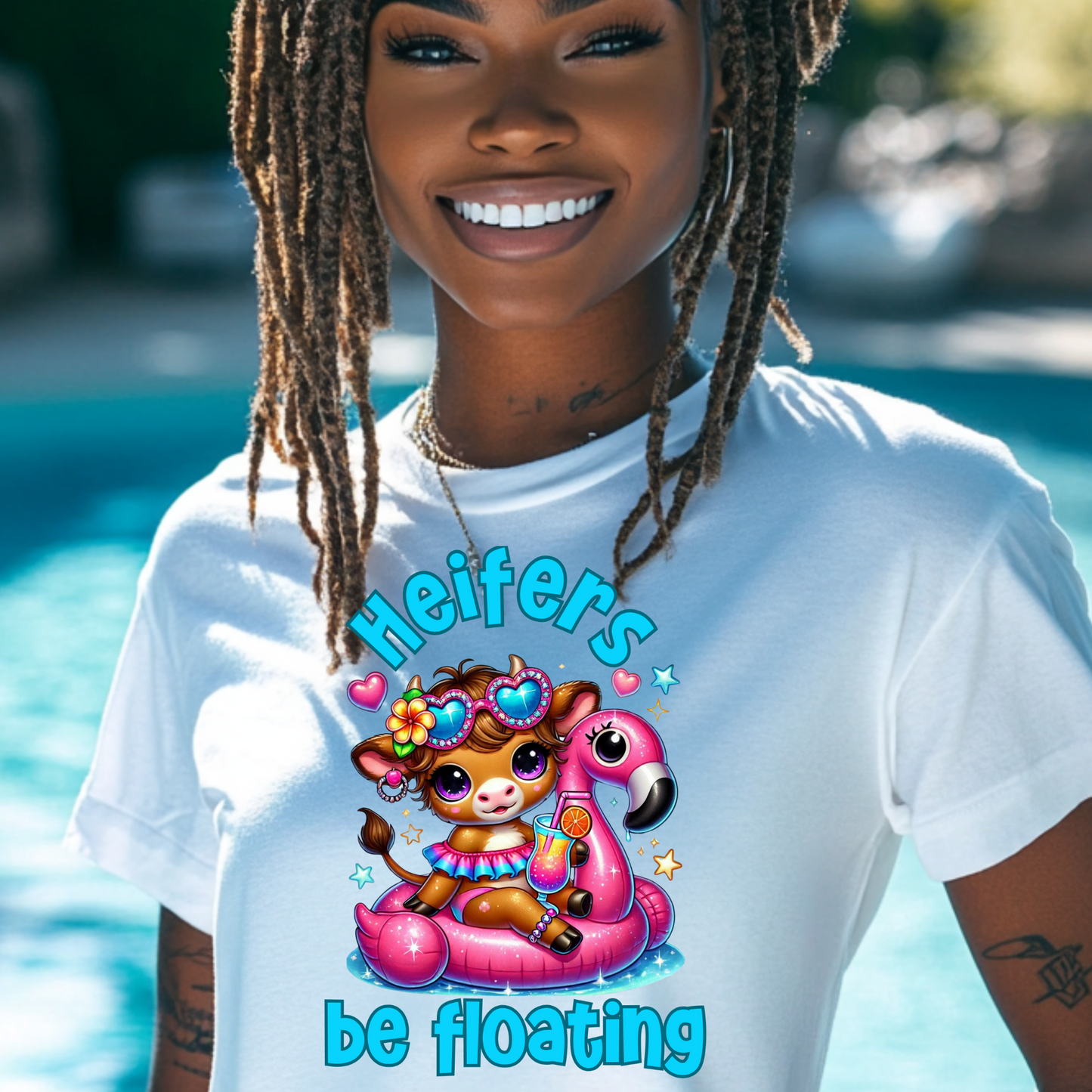 Heifers Be Floating - Fun and Trendy Summer Tee!