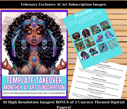 ***February Exclusive Monthly AI Art Subscription***