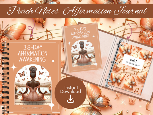 Affirmation Planner | Goodnotes and Notability Compatible | Beautiful African-American Woman Digital Illustration Designs | Journal | Perpetual Use Planner