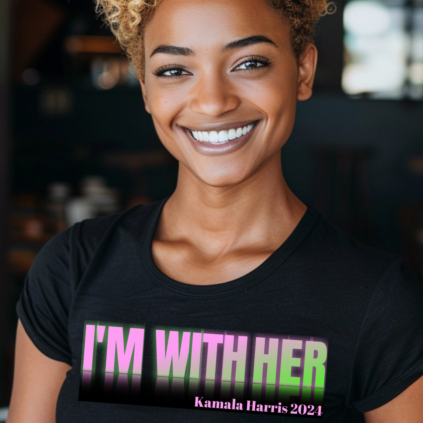 **Exclusive Kamala Harris 2024 Campaign PNG - "I'm With Her" Design for T-Shirts, Posters, and More**