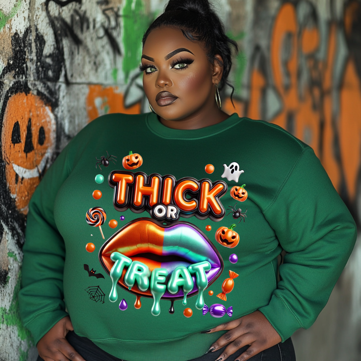 "Thick or Treat" 3D Text Art PNG File-FIVE design bundle!