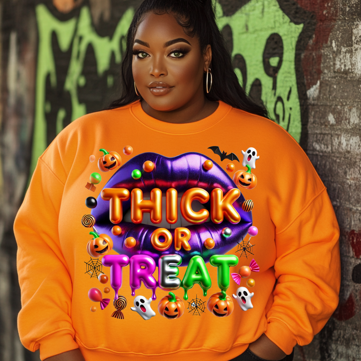 "Thick or Treat" 3D Text Art PNG File-FIVE design bundle!