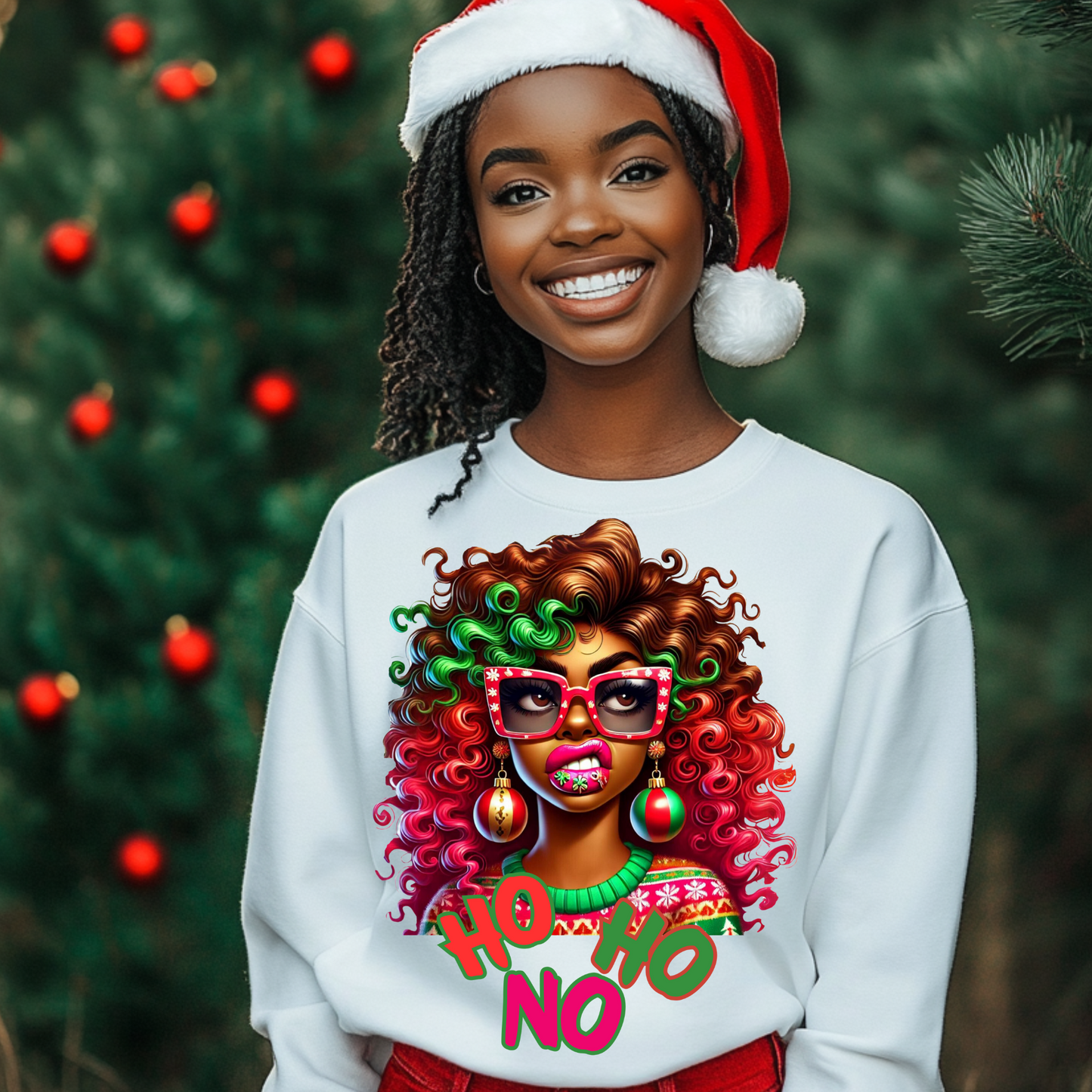 Ho Ho No Christmas PNG | Quirky Girl Christmas PNG | Funny Holiday SVG | Sarcastic Christmas Sublimation | Christmas Bundle, Merry Christmas