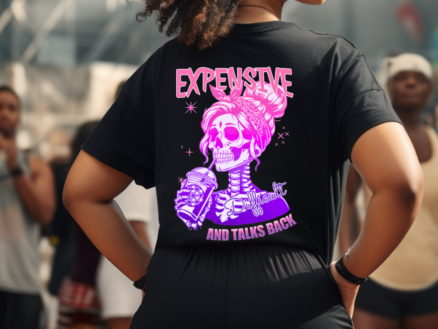 Expensive Difficult And Talks Back PNG | Mom Skeleton PNG | Funny Saying Png | Front And Back PNG | Digital Download For T-shirt Mug Totes