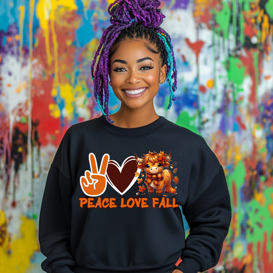 Peace Love Fall | It's Fall Y'all |  Autumn Png | Fall png | Sublimation Design |  Pumpkin Spice Png T- |Shirt Design, Cozy season png DTF