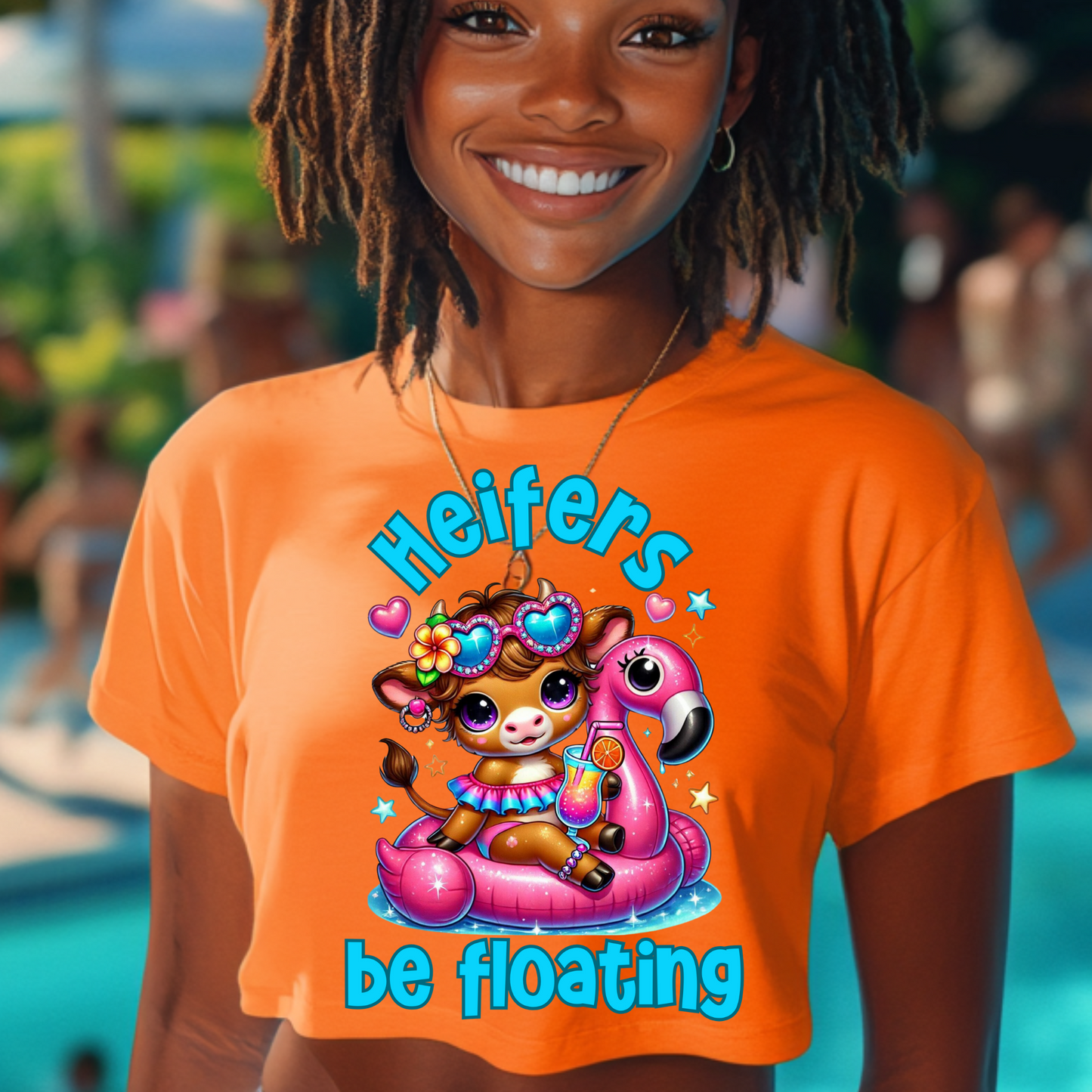 Heifers Be Floating - Fun and Trendy Summer- FIVE Themed PNG Designs for Apparel & Crafts