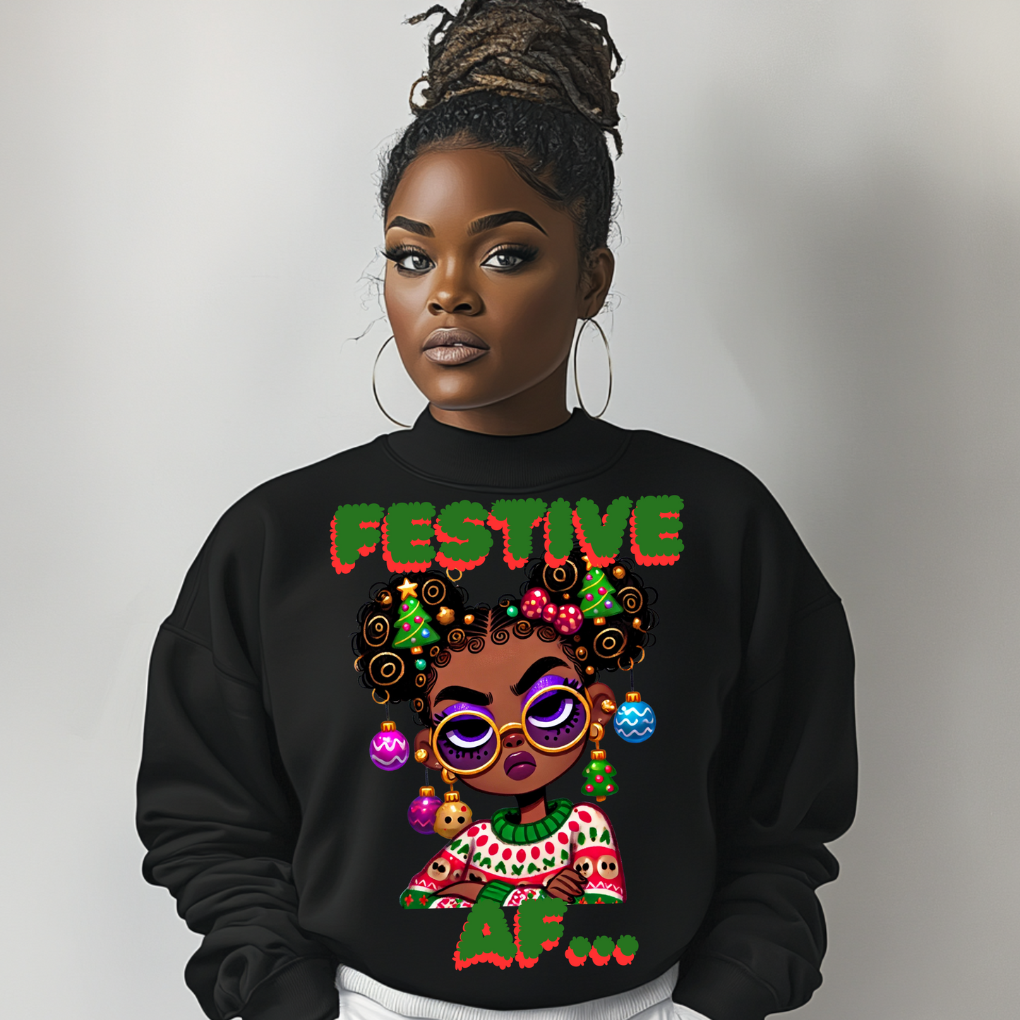 Festive AF 2| Christmas png | funny png | quirky girl Christmas | Funny Christmas Quotes | Christmas SVG | DTF compatible