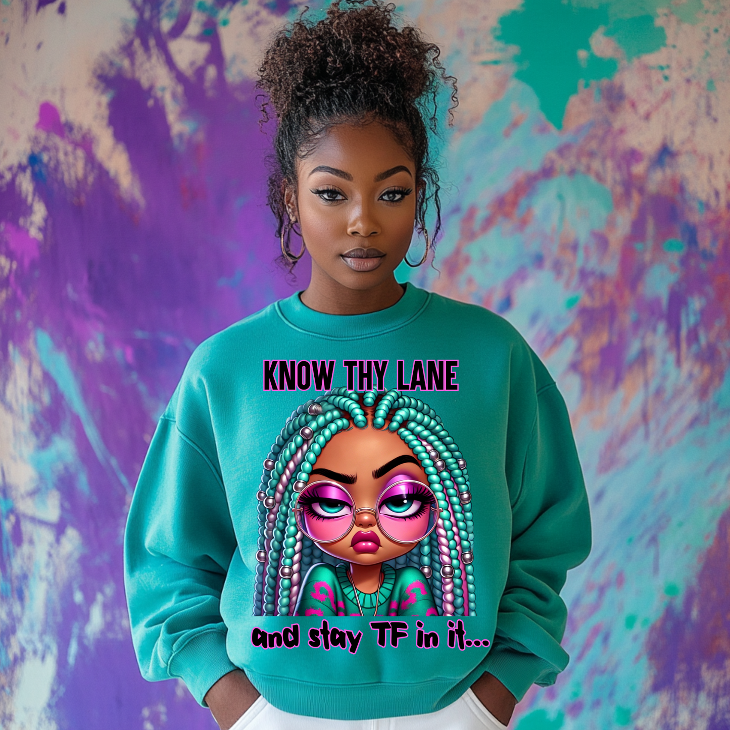 Know Thy Lane png BUNDLE INCLUDES VIDEO| funny png | sarcastic png | know thy lane and stay in it png | dtf | African American funny saying