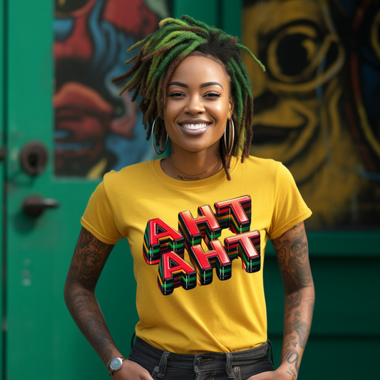 Celebrate Juneteenth with Style: 'Aht Aht' Freedom Design in Vibrant Juneteenth Colors, 1865, FREE Bonus sticker sheet!