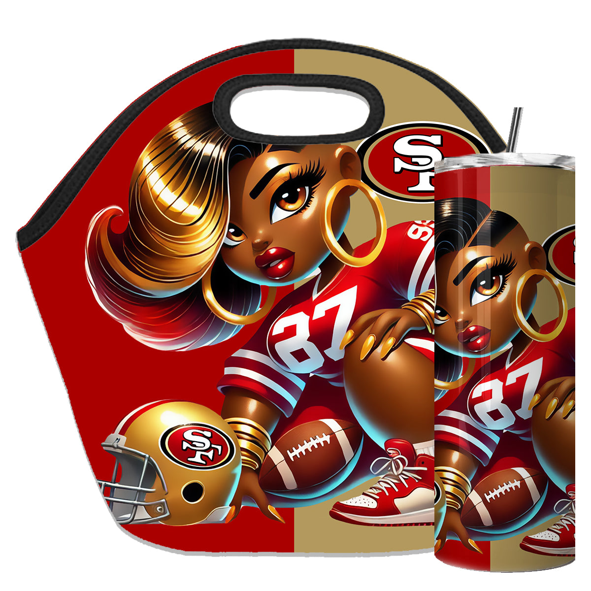 49ers NFL-Themed PNG Bundle – T-Shirt, Tumbler, Lunch Bag, Mug Sublimation Design – High-Quality Sports Graphics for Crafts & Merchandise