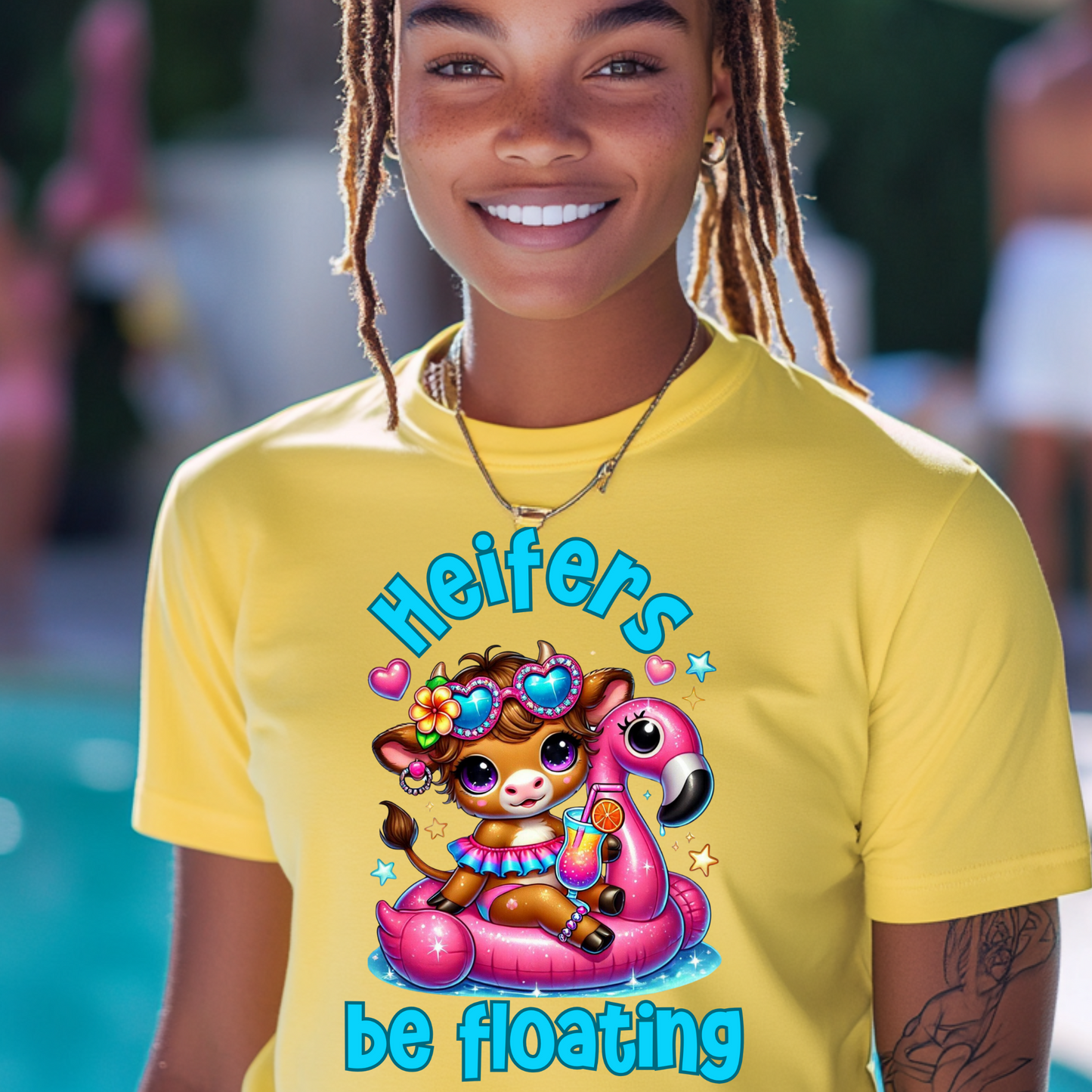 Heifers Be Floating - Fun and Trendy Summer Tee!