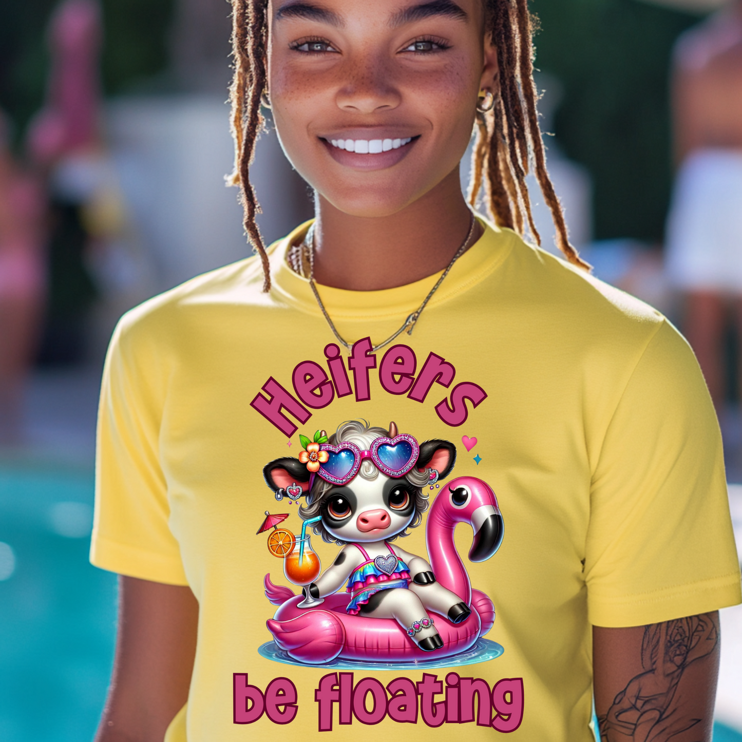 Heifers Be Floating - Fun and Trendy Summer- FIVE Themed PNG Designs for Apparel & Crafts