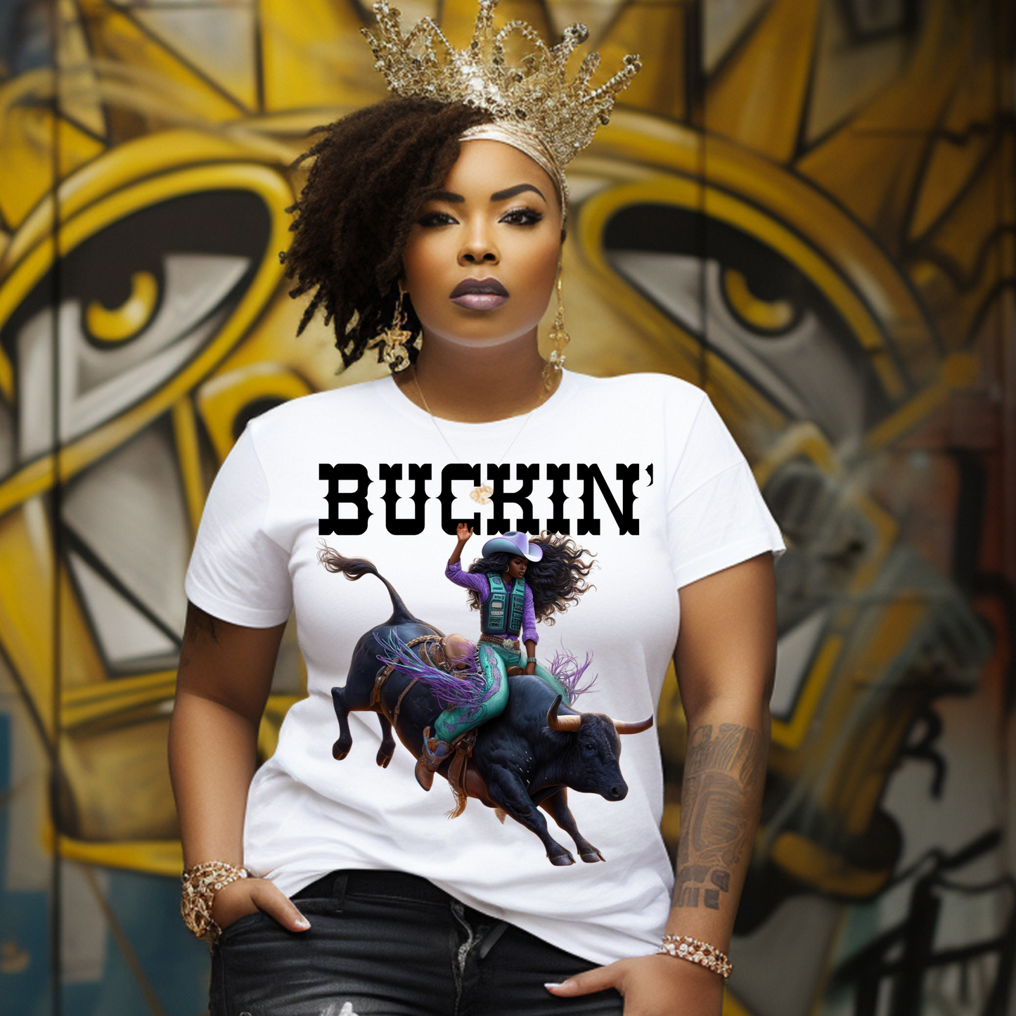 Exclusive African American Bullrider Art Collection - 21 Vibrant 'Buckin'' Poses Inspired by Beyoncé | Hip Hop PNG | PNG Bundle | Buckin | TikTok