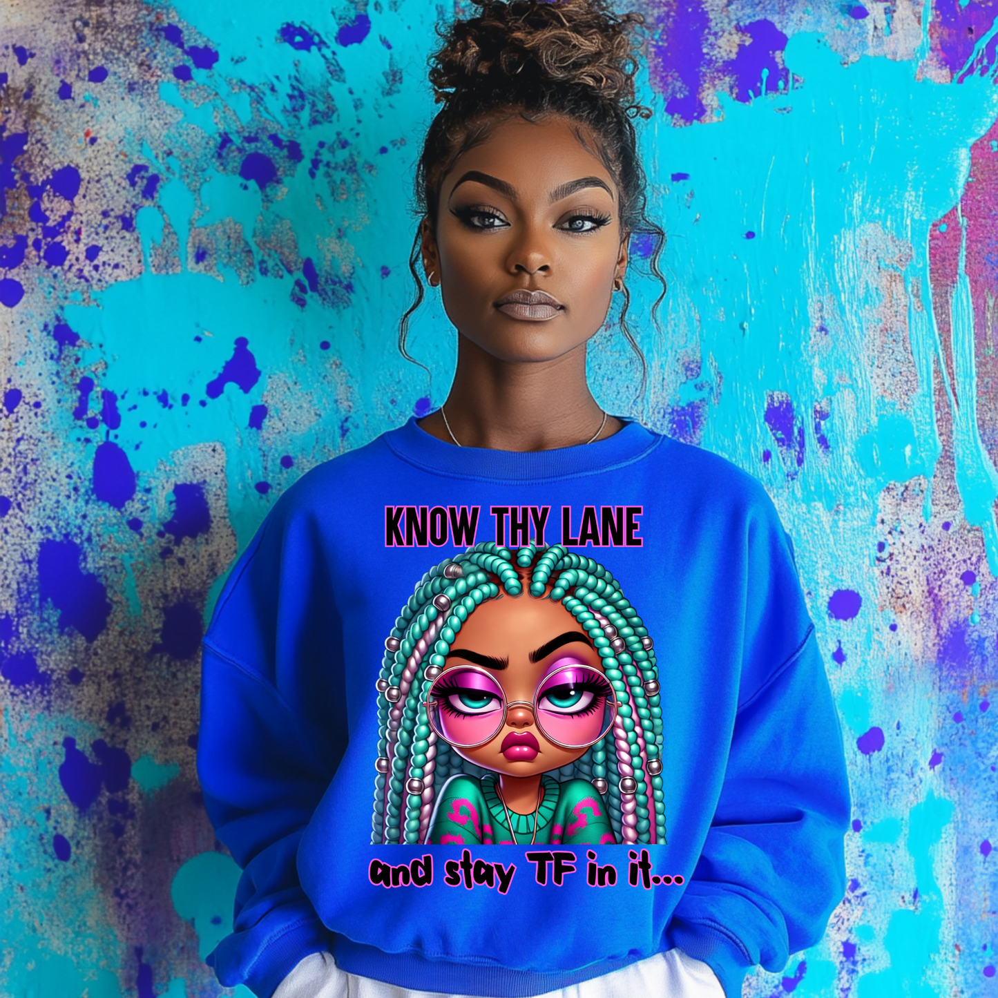 Know Thy Lane png BUNDLE INCLUDES VIDEO| funny png | sarcastic png | know thy lane and stay in it png | dtf | African American funny saying