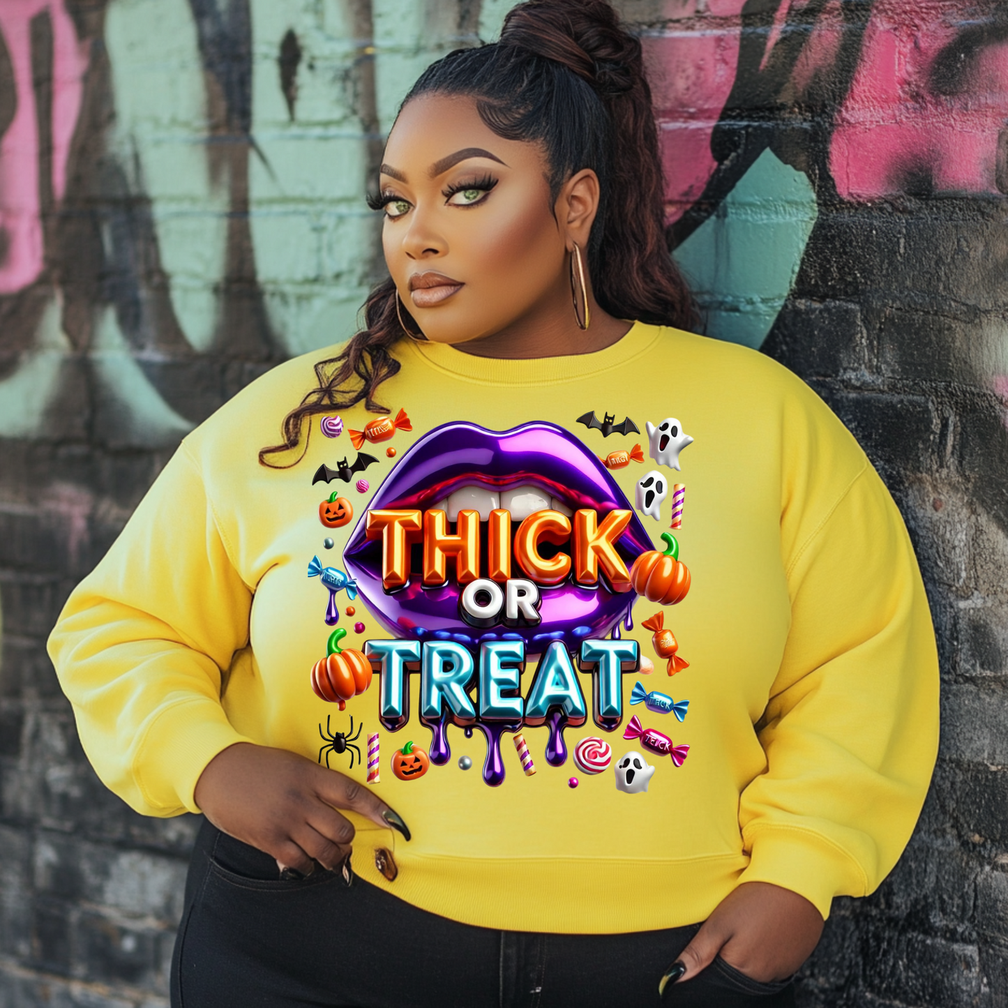 "Thick or Treat" Halloween Sweatshirts