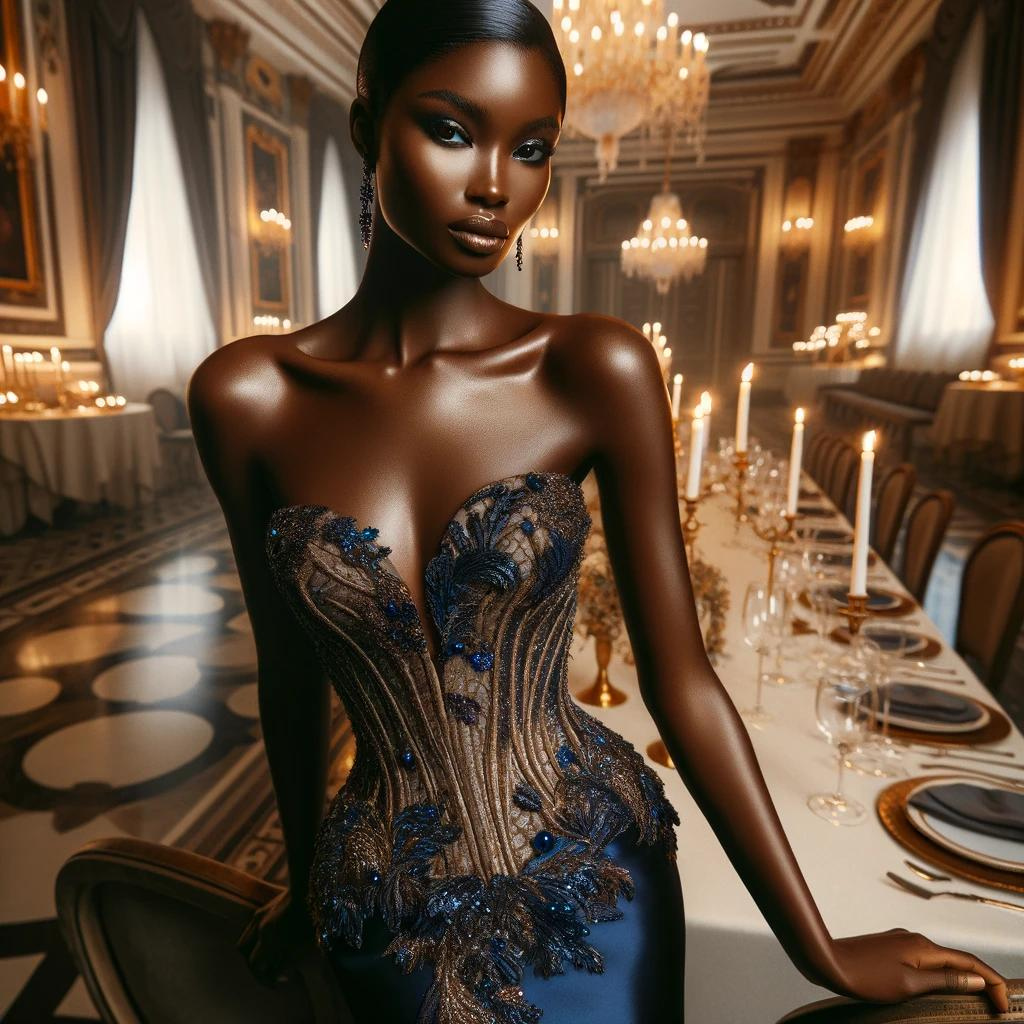 Elegant Evening Gowns and Affirmations: Empowering Custom AI for Inspirational Art and Self-Love | Custom GPT | African American Beauty