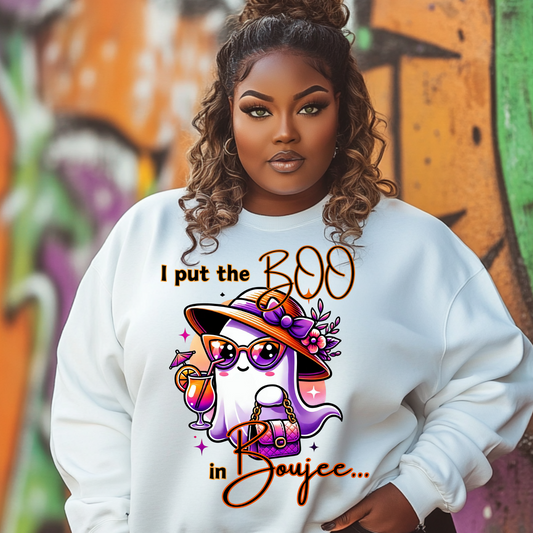 Boo in Boujee: Trendy Ghost with Sunglasses & Cocktail - Fun Halloween Design