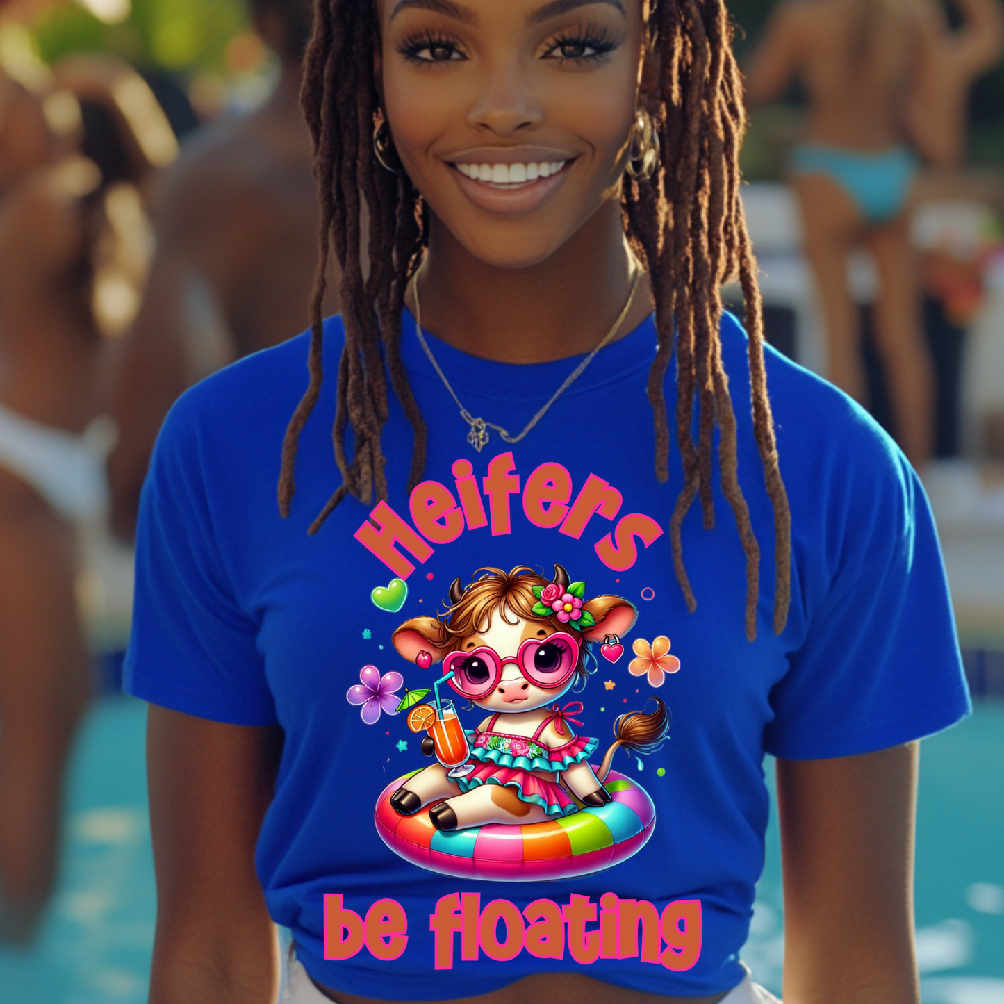 Heifers Be Floating - Fun and Trendy Summer- FIVE Themed PNG Designs for Apparel & Crafts