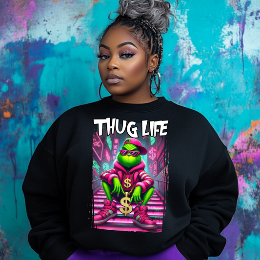 Thug Life Christmas Grinch PNG - Hip Hop Urban Christmas Design - Digital Download with Mockups and Video