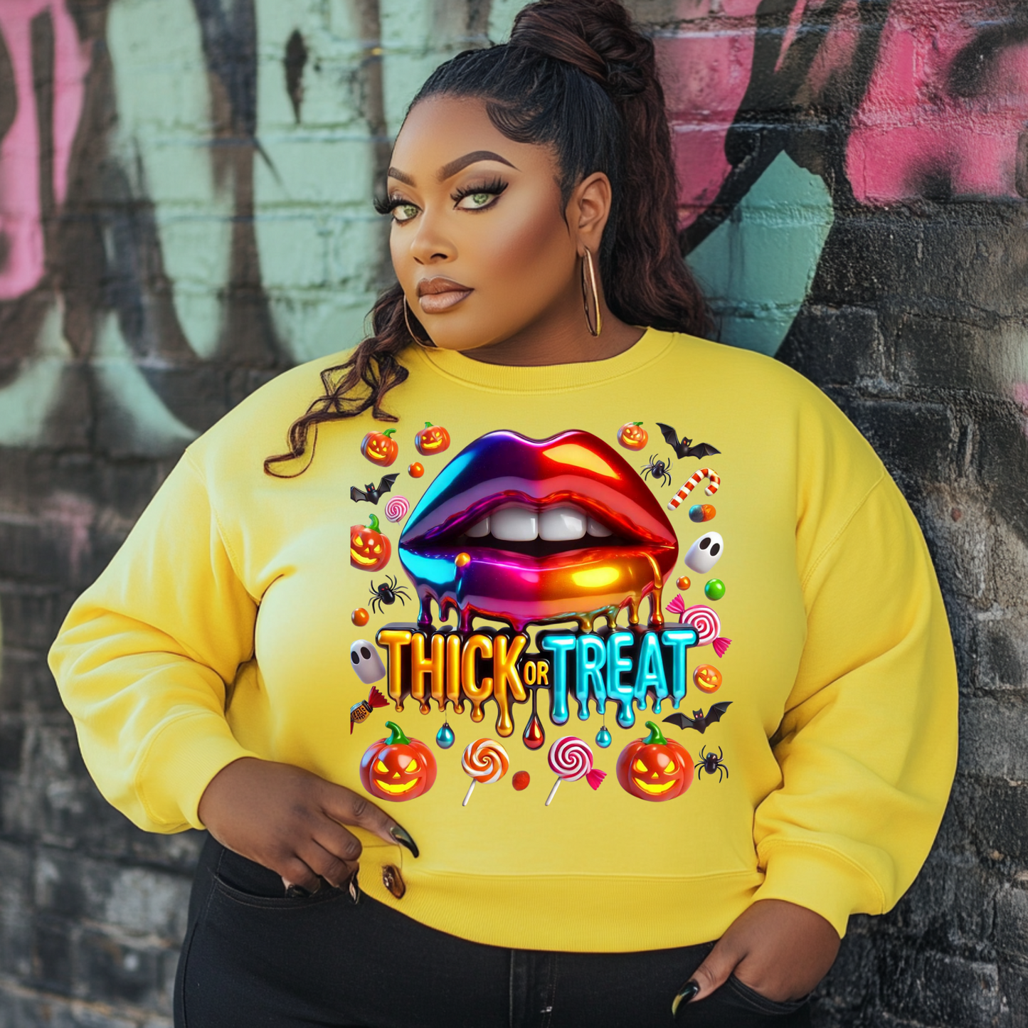 "Thick or Treat" 3D Text Art PNG File-FIVE design bundle!