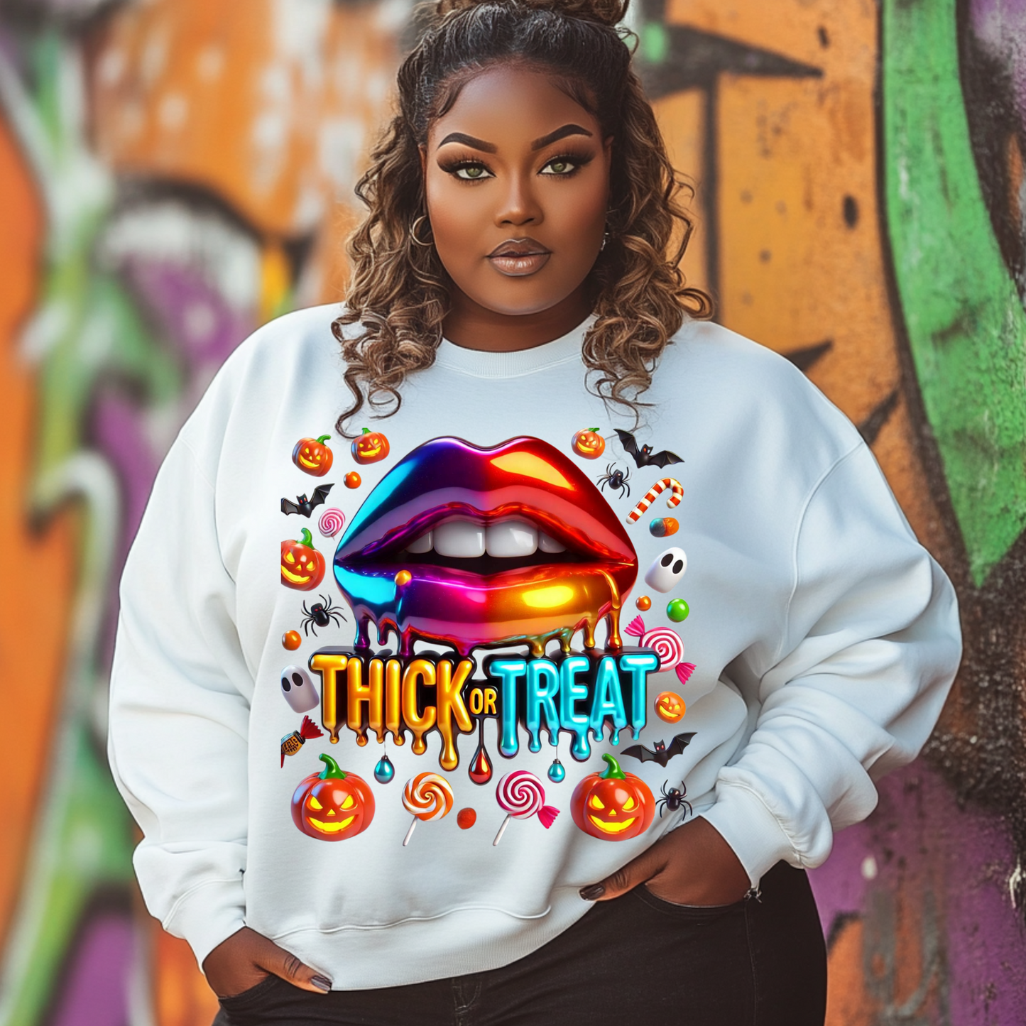 "Thick or Treat" 3D Text Art PNG File-FIVE design bundle!