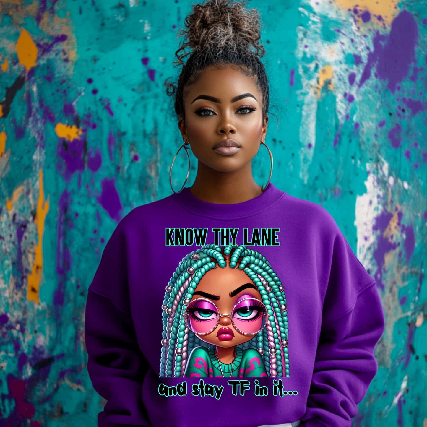 Bold & Snarky 'Know Thy Lane' Sweatshirt – Perfect for Statement-Making Style