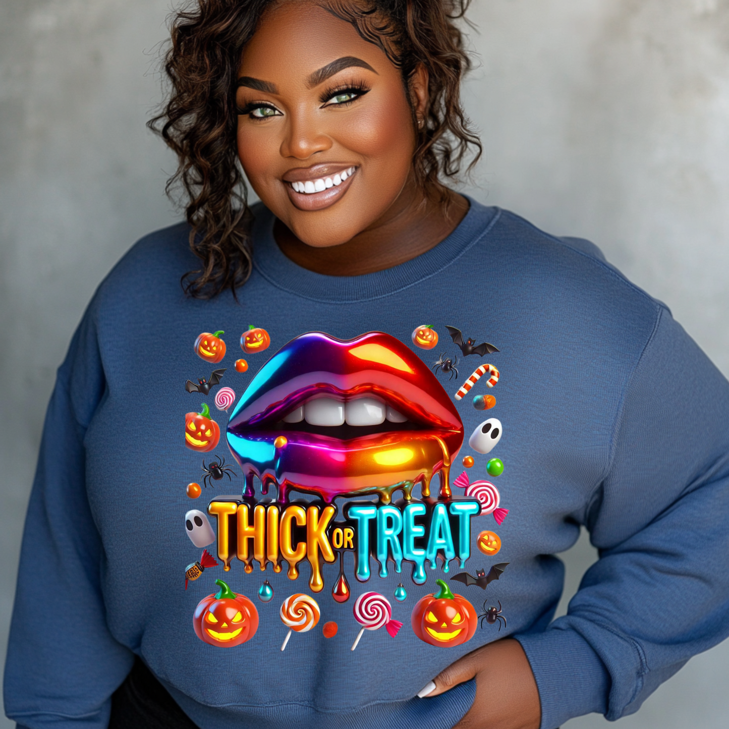 "Thick or Treat" 3D Text Art PNG File-FIVE design bundle!