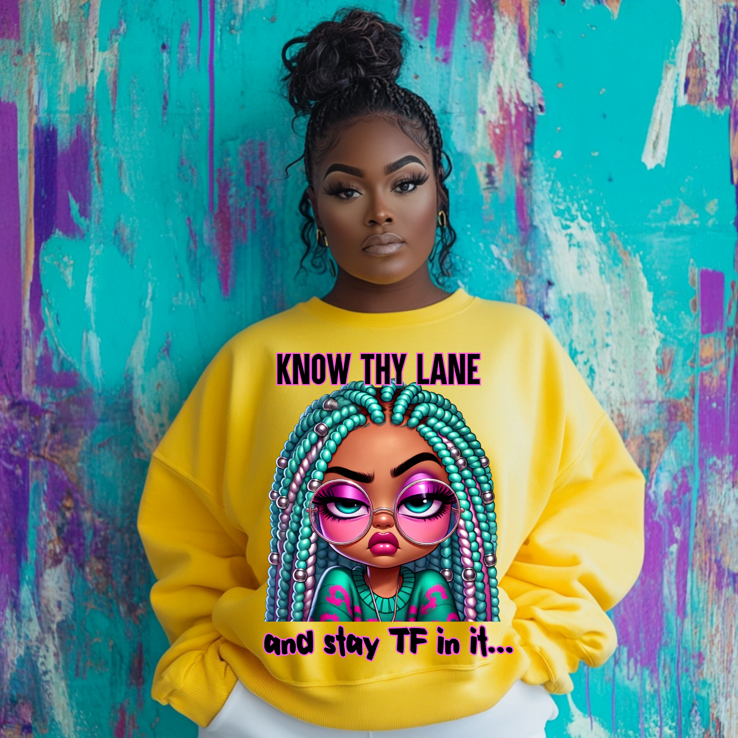 Know Thy Lane png BUNDLE INCLUDES VIDEO| funny png | sarcastic png | know thy lane and stay in it png | dtf | African American funny saying