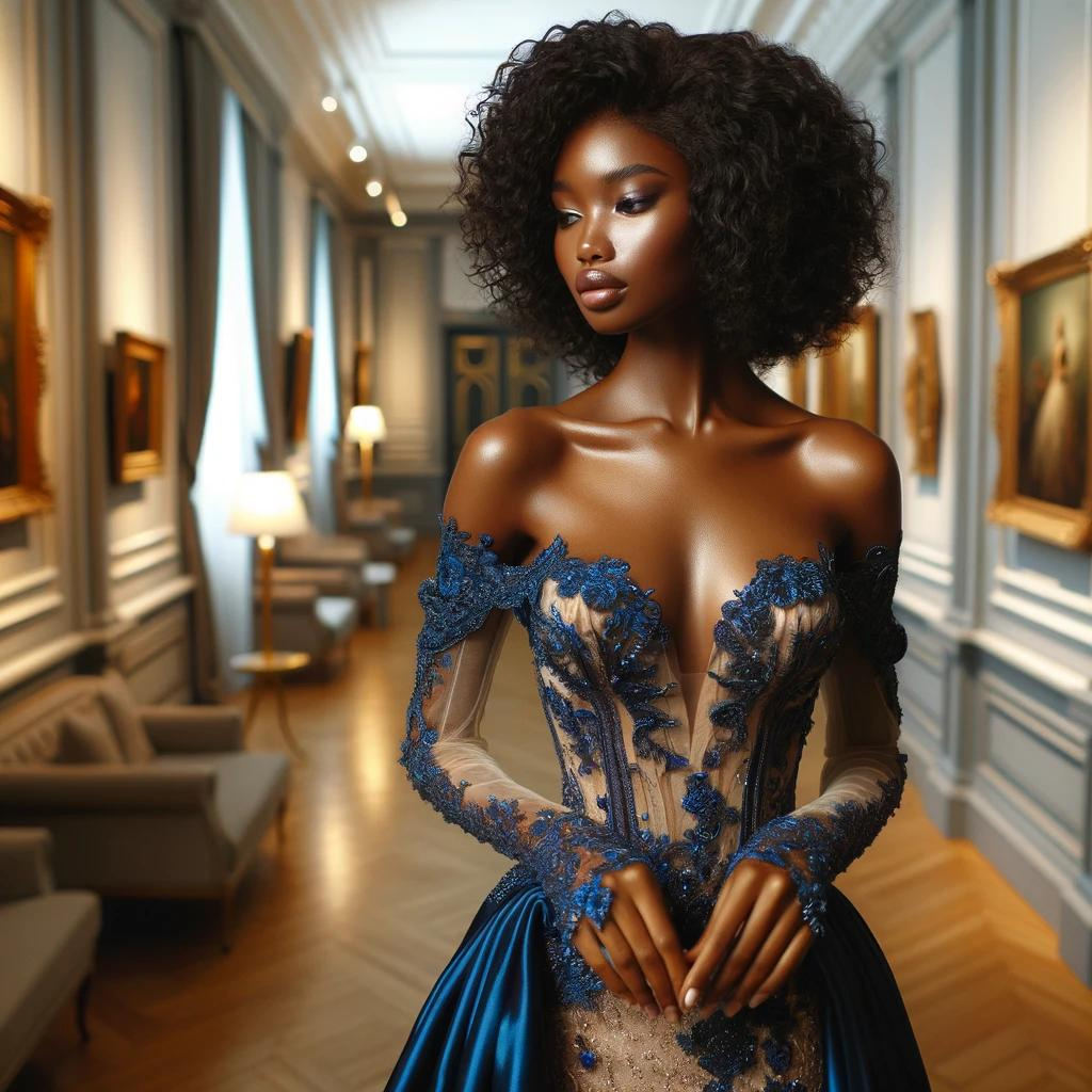 Elegant Evening Gowns and Affirmations: Empowering Custom AI for Inspirational Art and Self-Love | Custom GPT | African American Beauty