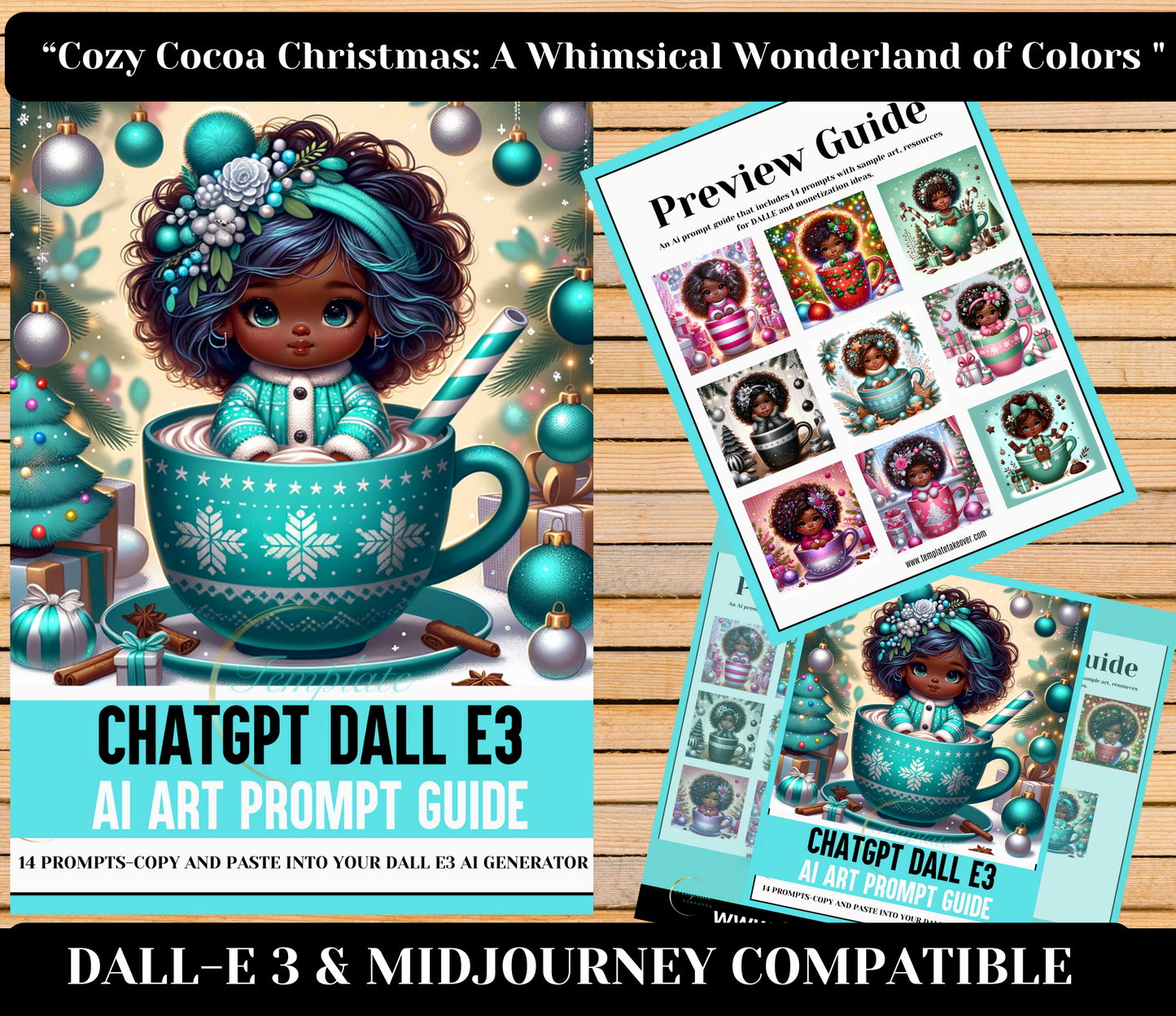 "Cozy Cocoa Christmas: A Whimsical Wonderland of Colors" Prompt Guide!