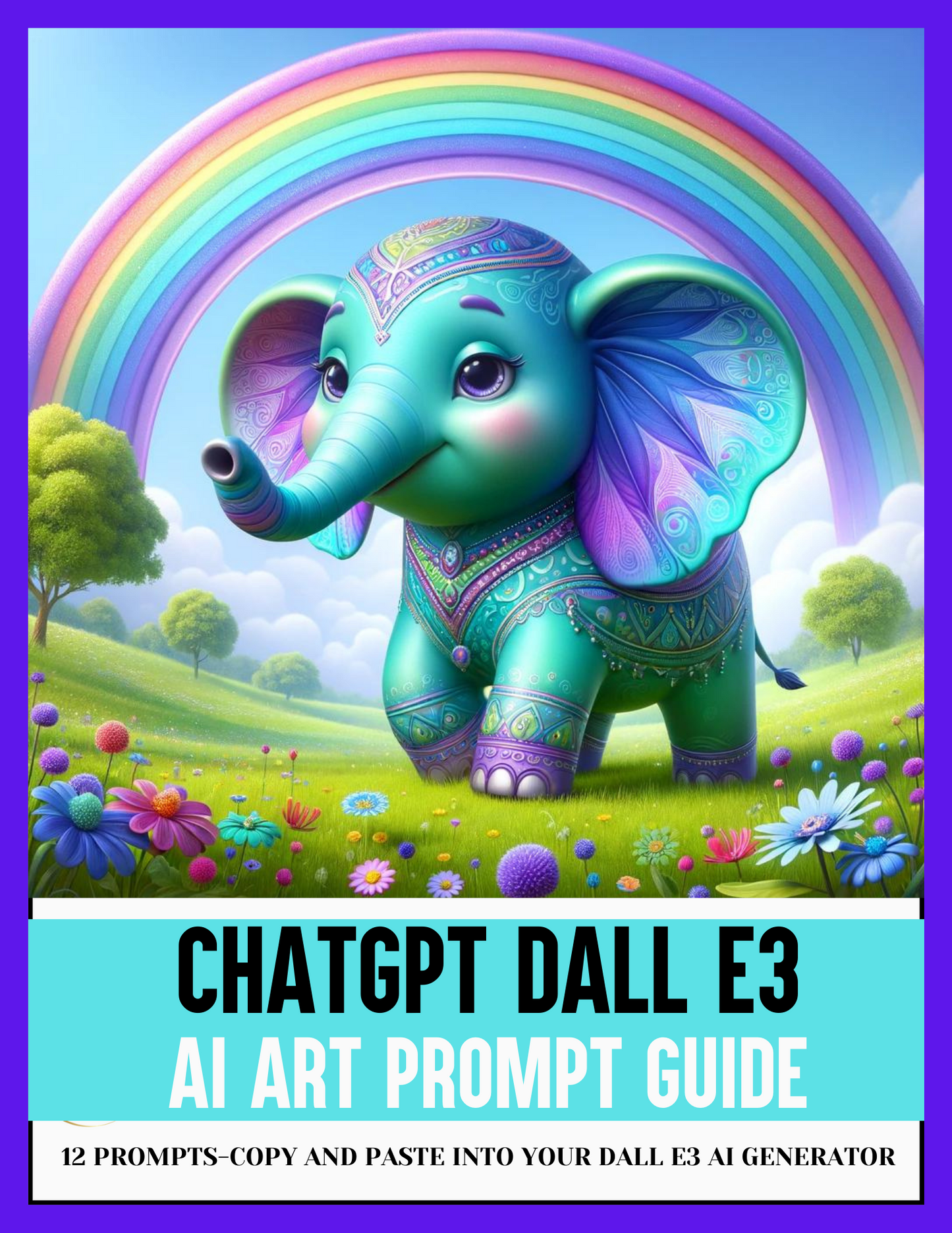 Elephant Enchantment: A Rainbow Reverie