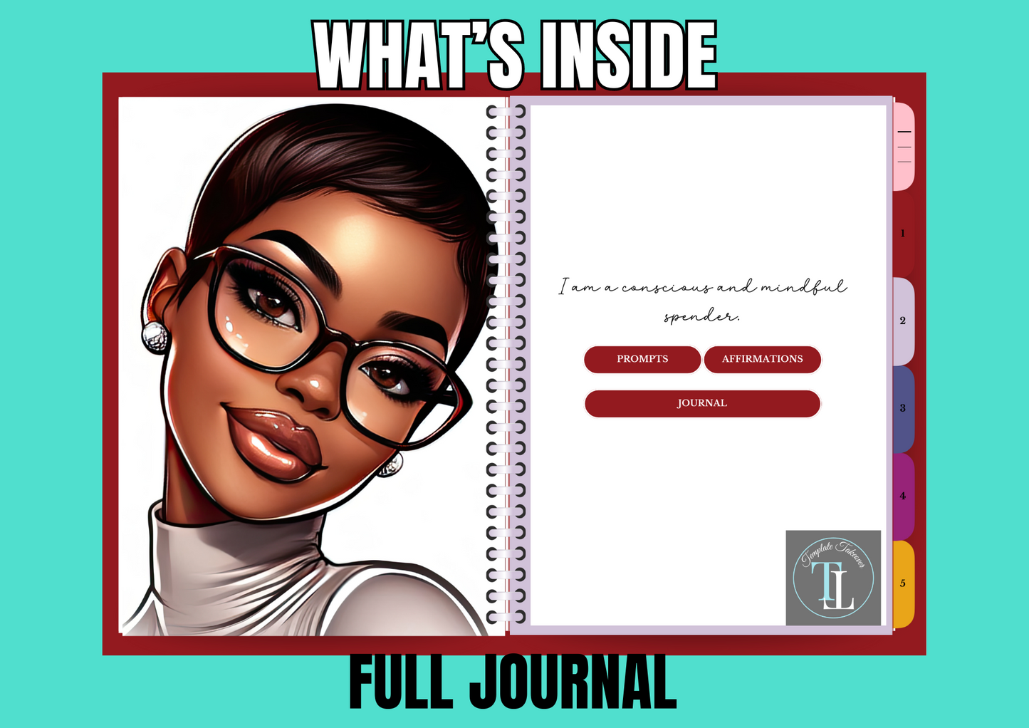 Premium Digital Planner and Journal, Undated 2024 2025, Daily Planner, Daily Journal, Affirmation, Financial Guide, Mindset Guide