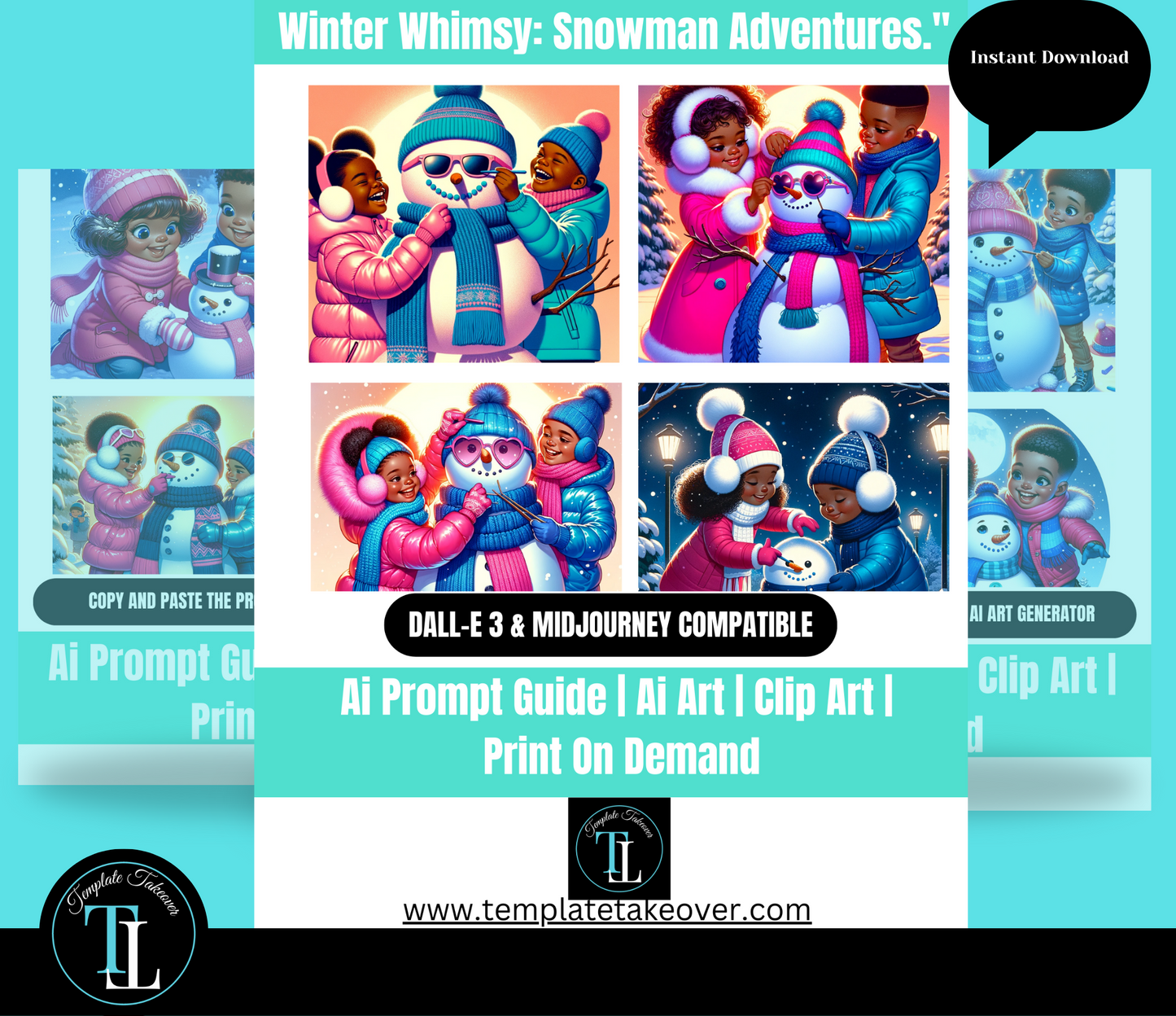 "Winter Whimsy Snowman Adventures"