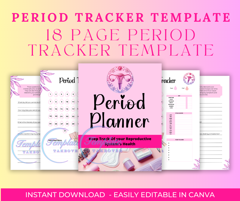 Ultimate Period Tracker | Period Tracker Template | Period Journal Printable | Period Calendar 2024 | Fertility Tracker Template