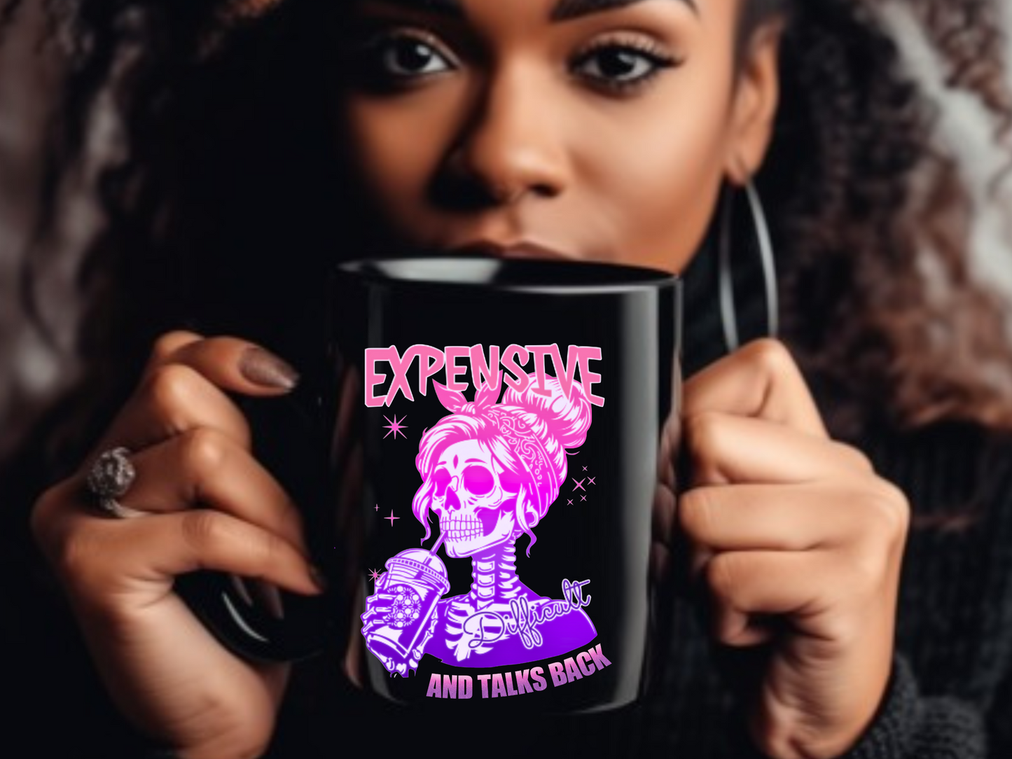 Expensive Difficult And Talks Back PNG | Mom Skeleton PNG | Funny Saying Png | Front And Back PNG | Digital Download For T-shirt Mug Totes