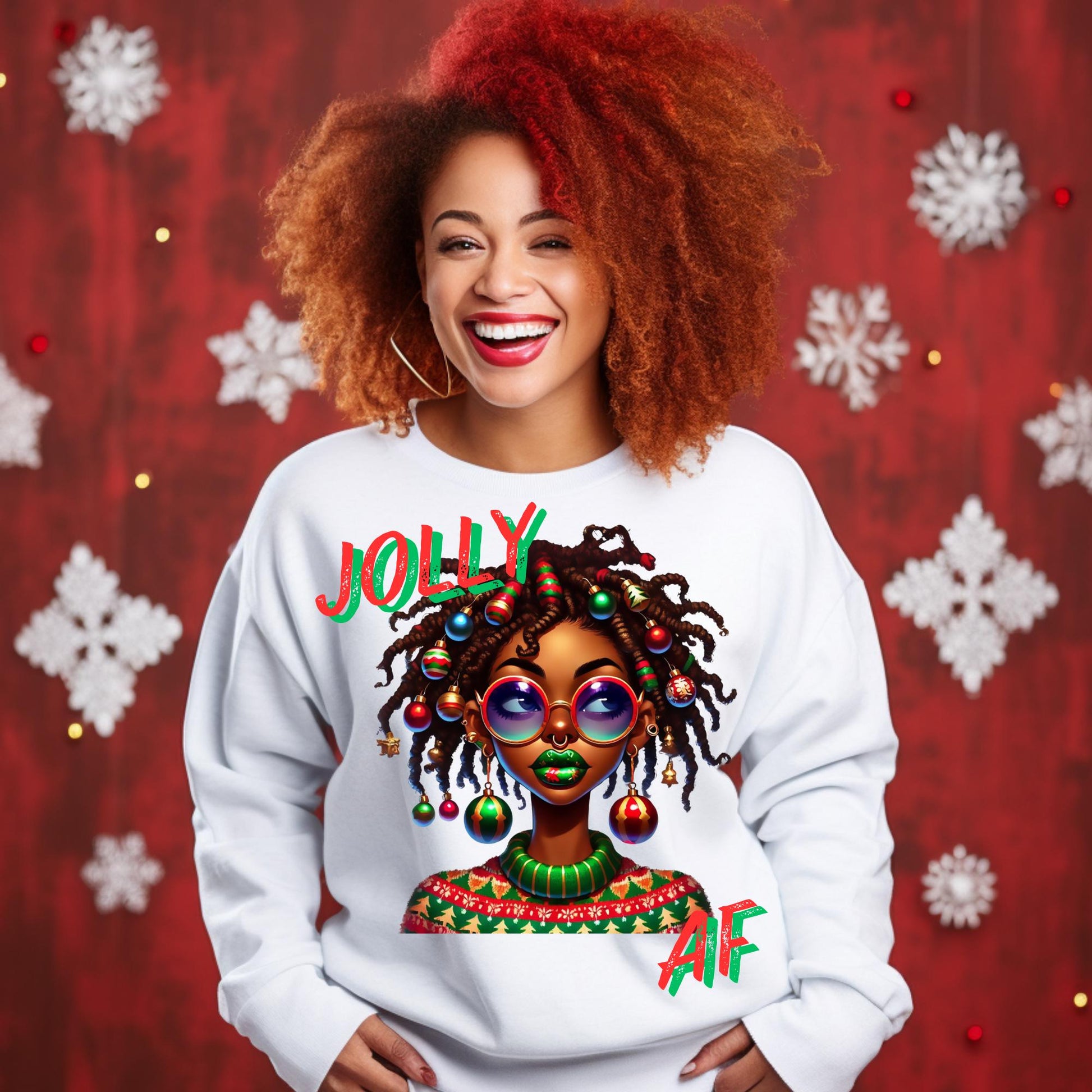 Christmas Funny PNG | Jolly AF png | Quirky Girl Christmas | Funny png | Funny Holiday | Trending | Bestseller | DTF design | Sublimation