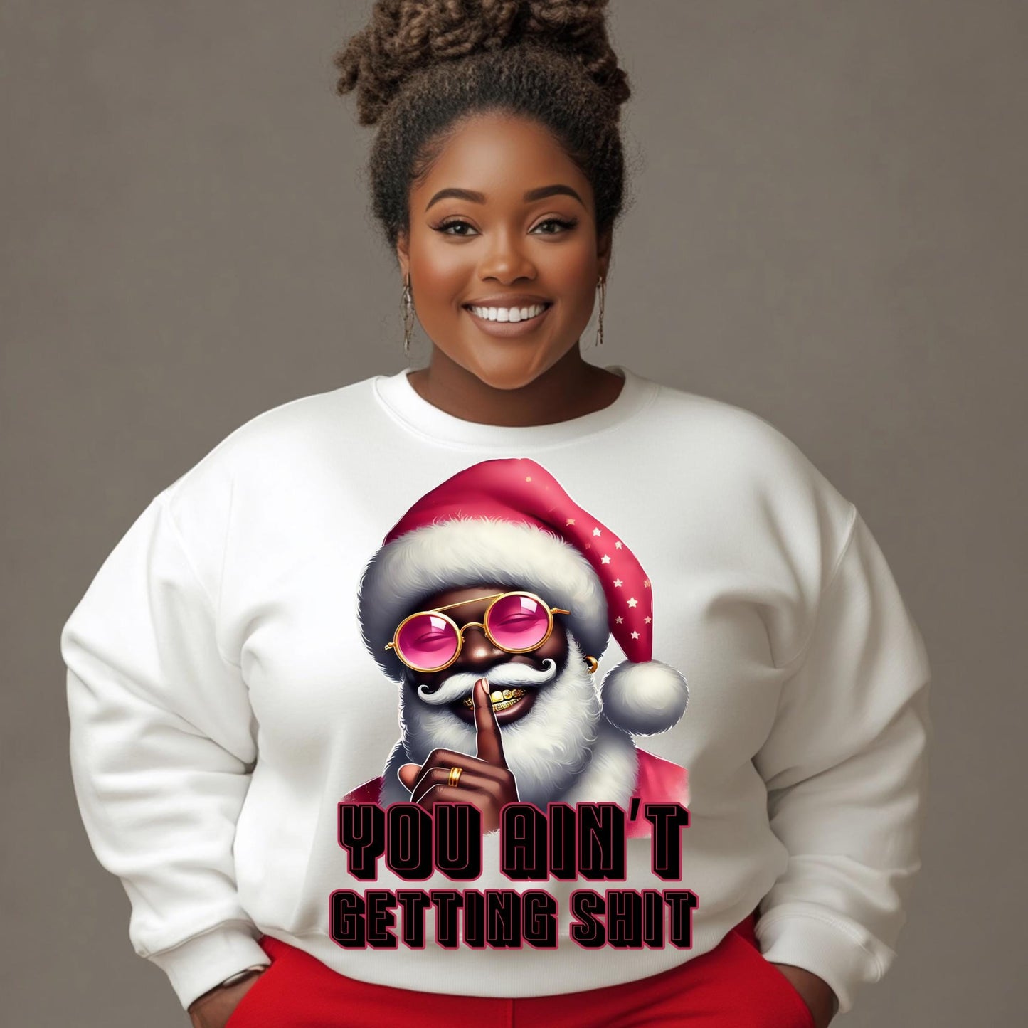 Funny Santa Christmas PNG | Sassy Holiday Santa Digital Art with Free Mockups