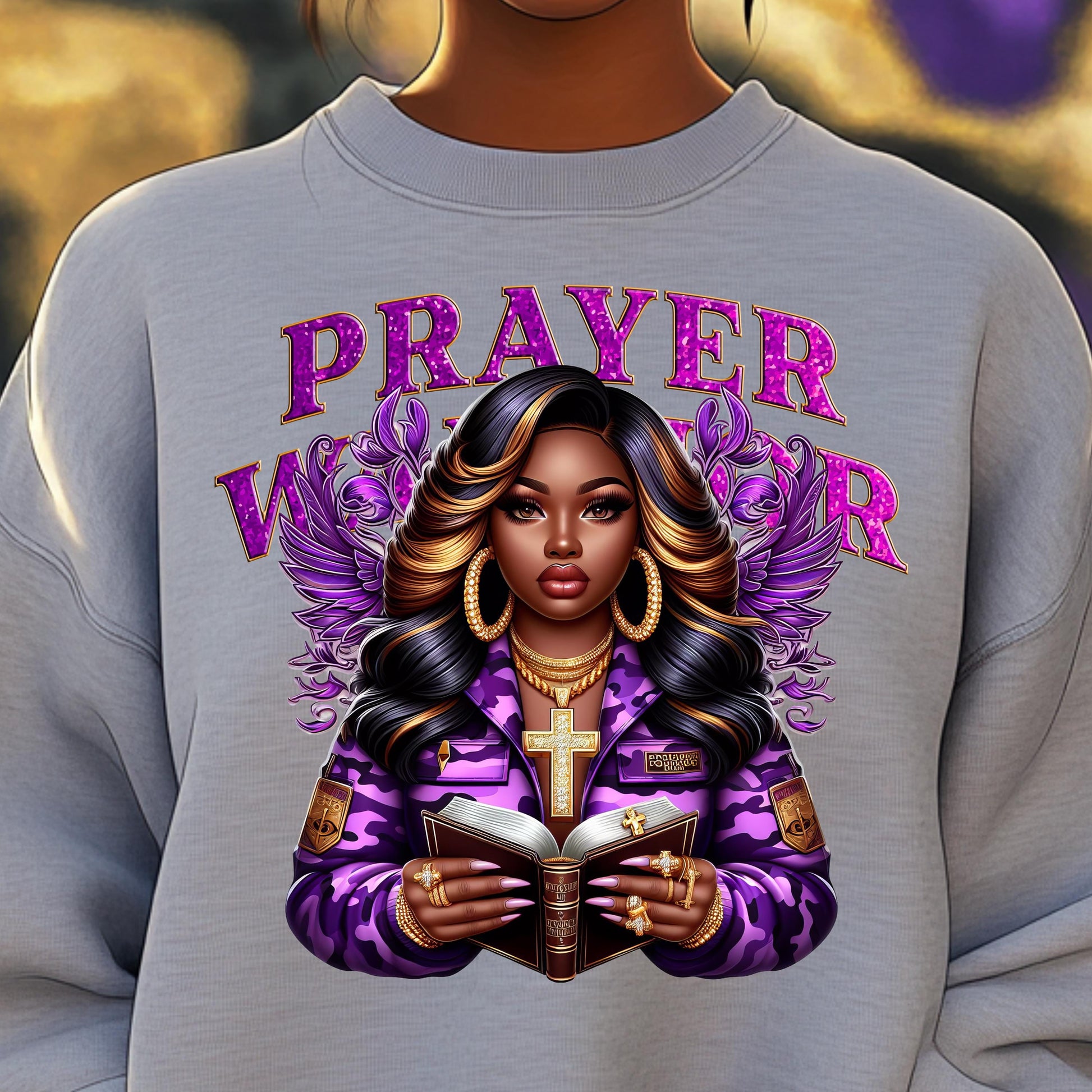 Prayer Warrior DTF Transfer | Bold Faith-Inspired Ready to Press Design for Cotton, Polyester and Blends