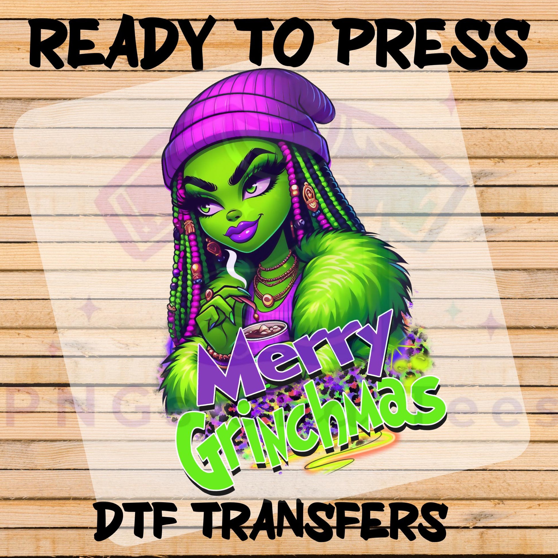 Vibrant "Merry Grinchmas" DTF Transfer | Ready-to-Press Christmas Design for Cotton & Polyester