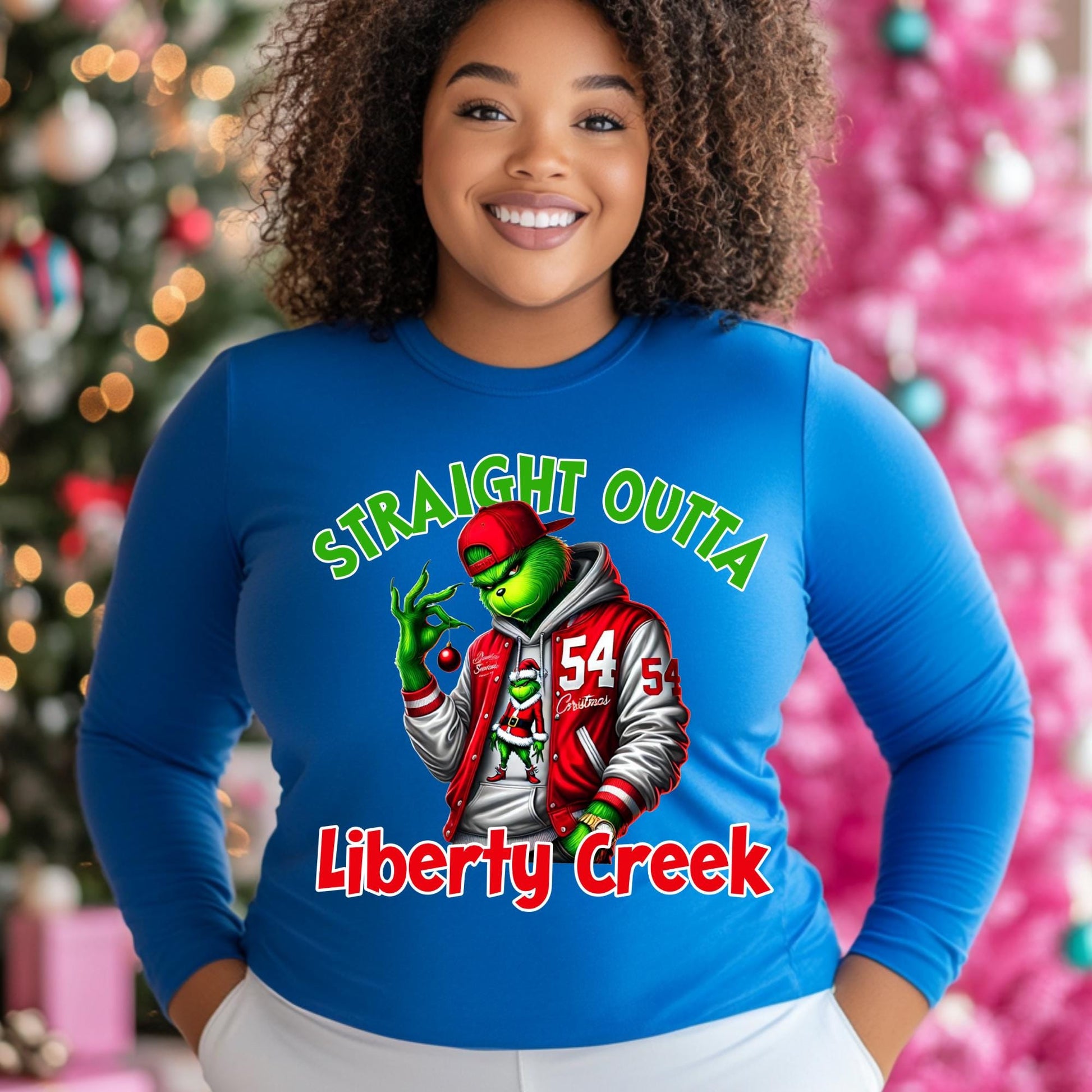 Straight Outta Liberty Creek PNG | Christmas Grinch Design for DTF & Sublimation | Funny Holiday Crafting Digital File with Mockups