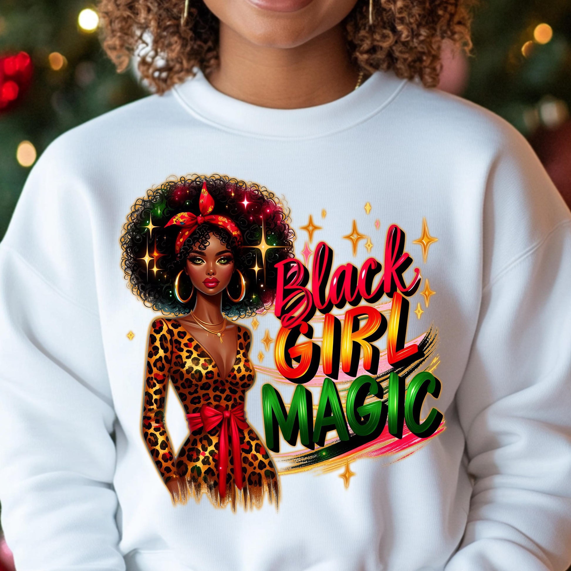 Black Girl Magic DTF Transfer - Ready to Press for Cotton, Polyester & Blends