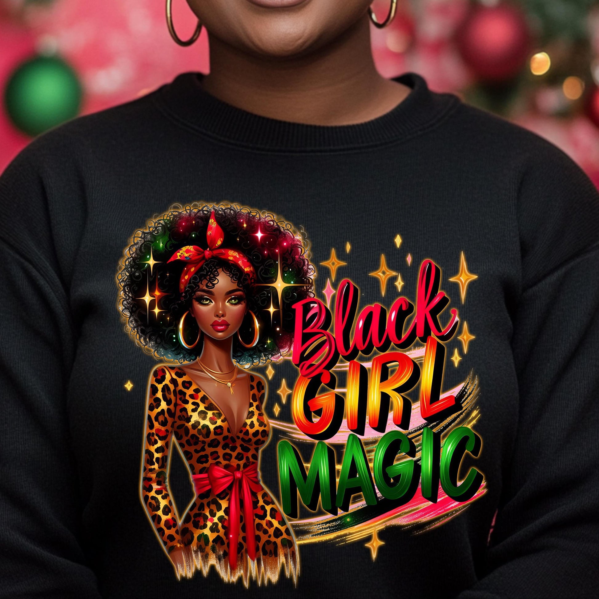 Black Girl Magic DTF Transfer - Ready to Press for Cotton, Polyester & Blends