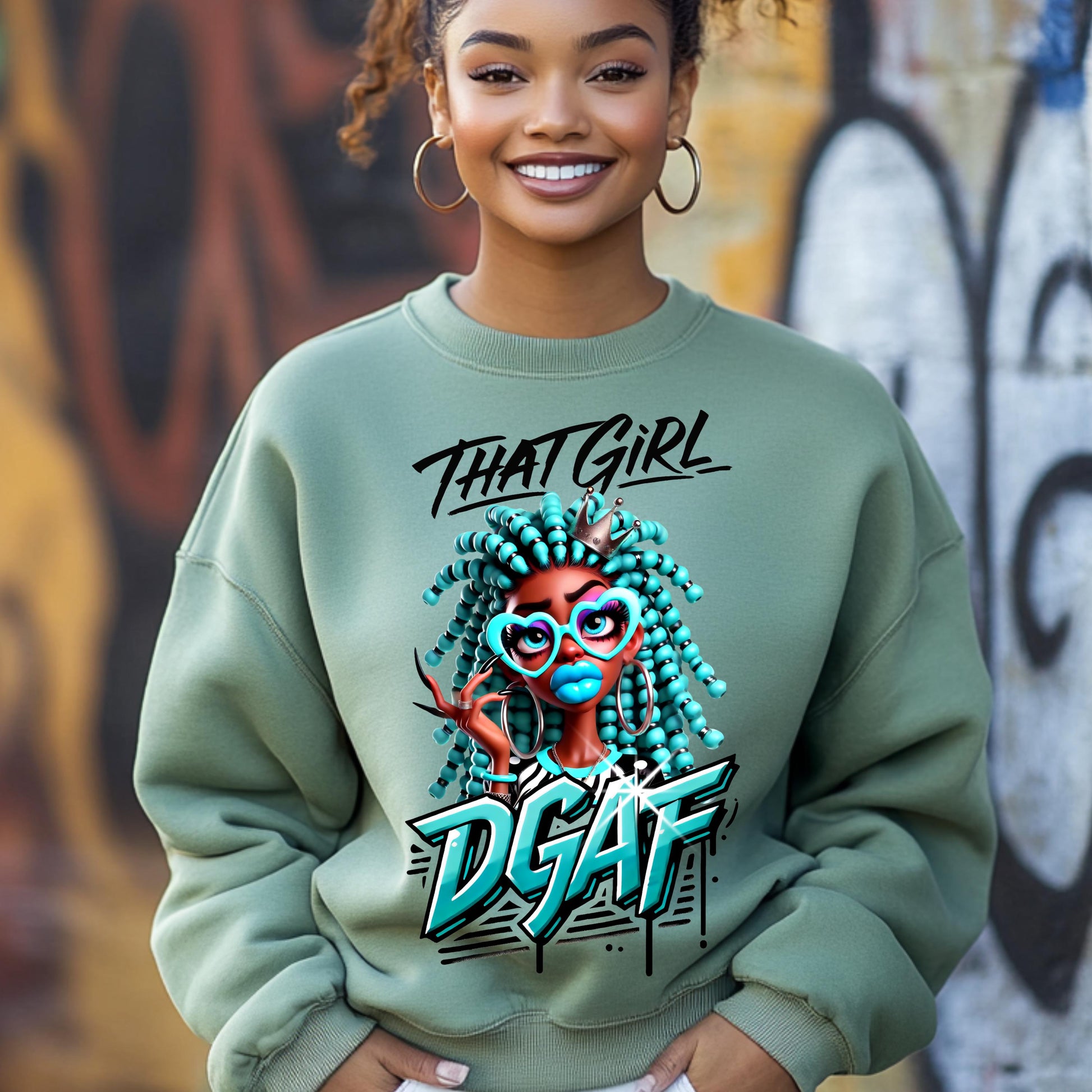 That Girl DGAF DTF Transfer - Ready to Press for Cotton, Polyester & Blends