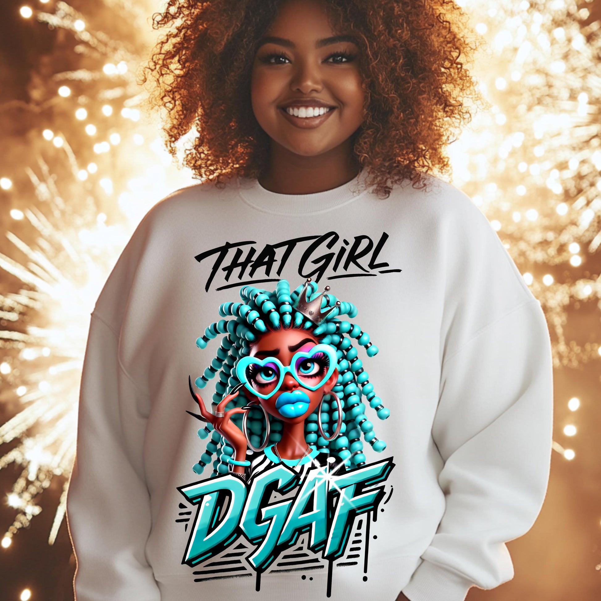 That Girl DGAF DTF Transfer - Ready to Press for Cotton, Polyester & Blends