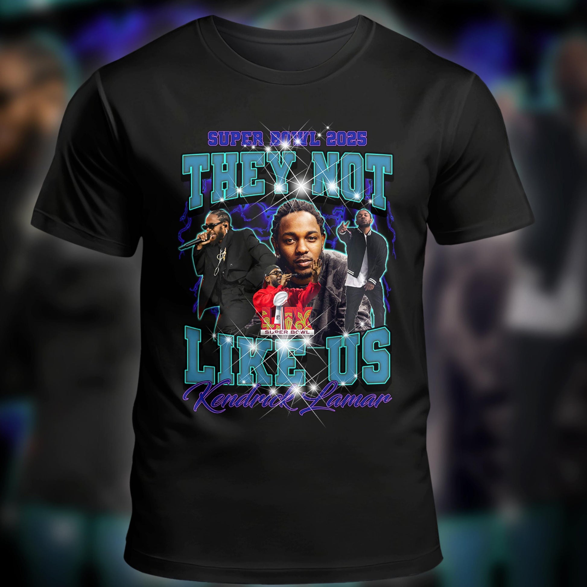 Super Bowl 2025 Kendrick Lamar 'They Not Like Us' PNG – DTF & Sublimation Design for T-Shirt Makers