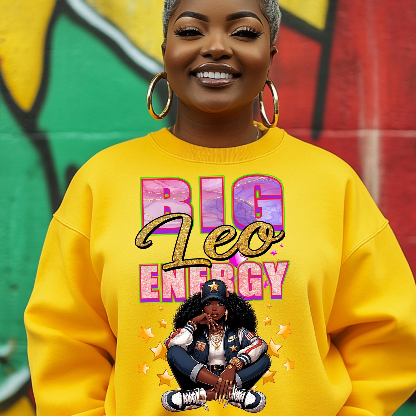 Big Leo Energy PNG | Zodiac Digital Download | DTF & Sublimation Ready Design